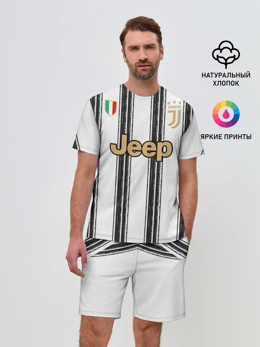 Мужской костюм с шортами / Juventus home 20-21