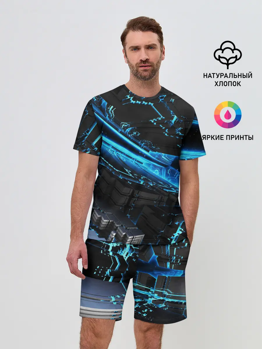 Мужской костюм с шортами / DIGITAL ABSTRACT