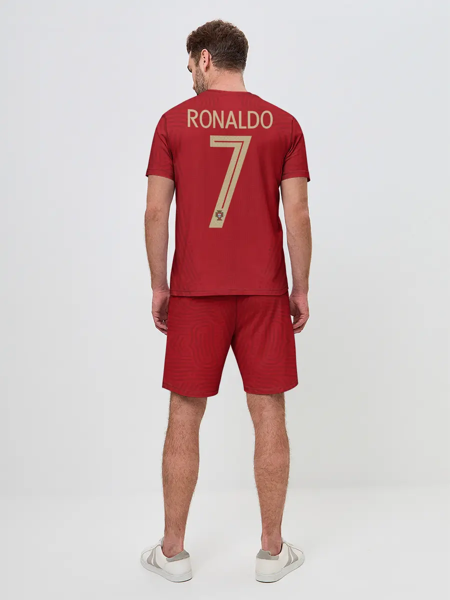 Мужской костюм с шортами / Ronaldo home EURO 2020