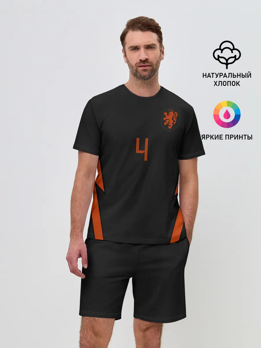 Мужской костюм с шортами / Van Dijk away EURO 2020