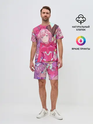 Мужской костюм с шортами / ноль два разная