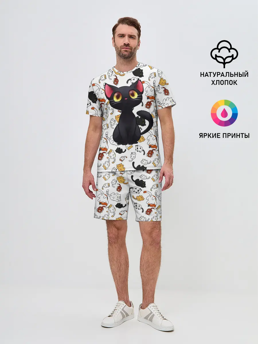 Мужской костюм с шортами / Котэ | Котята