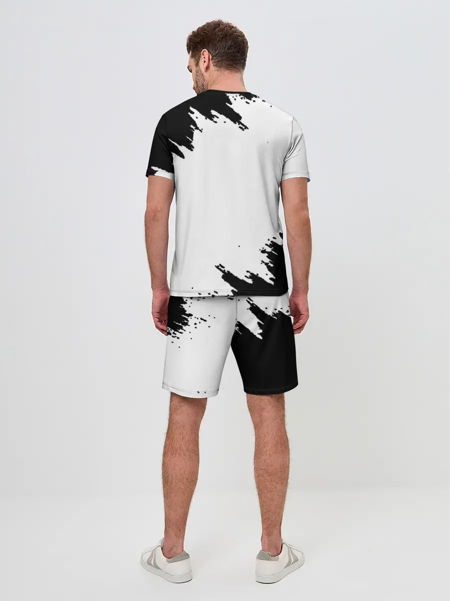 Мужской костюм с шортами / Панда | ЧБ