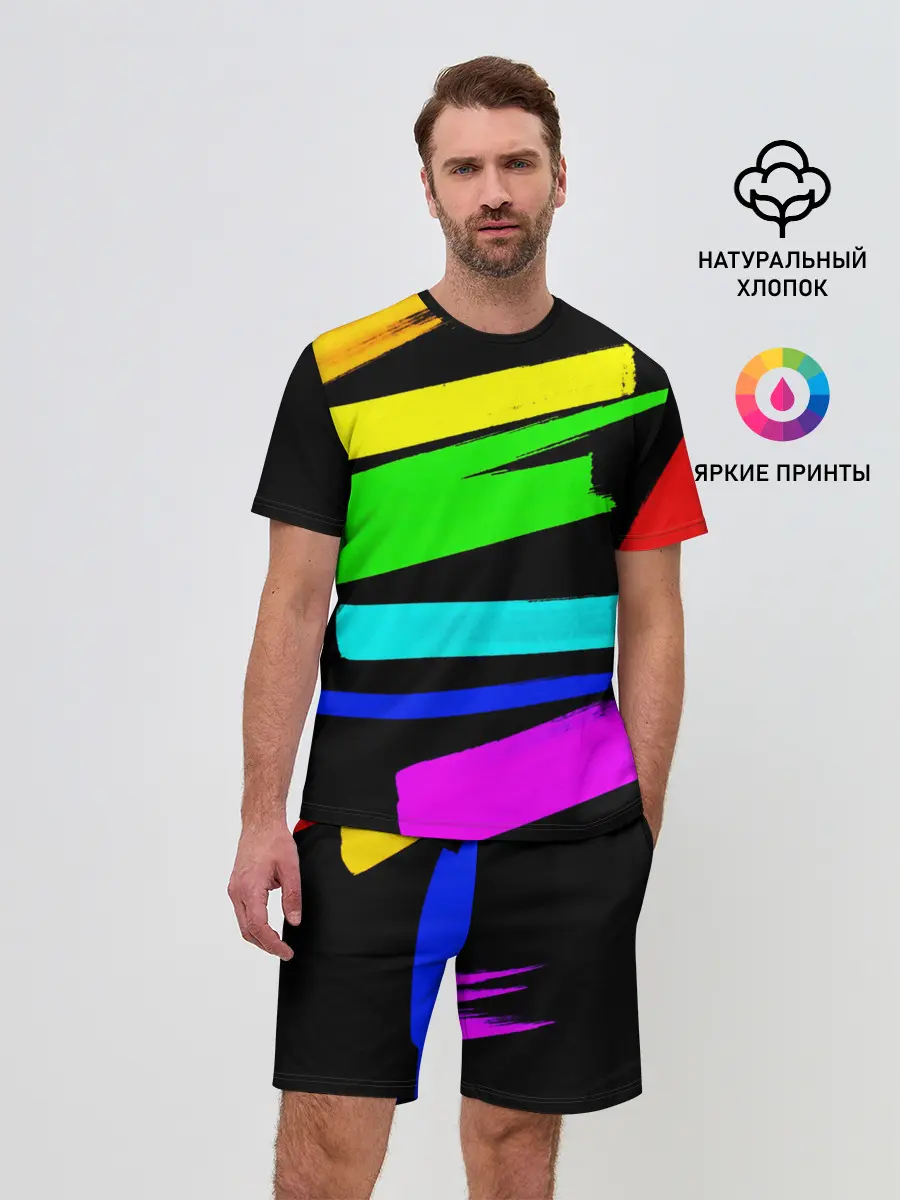Мужской костюм с шортами / НЕОНОВЫЕ КРАСКИ