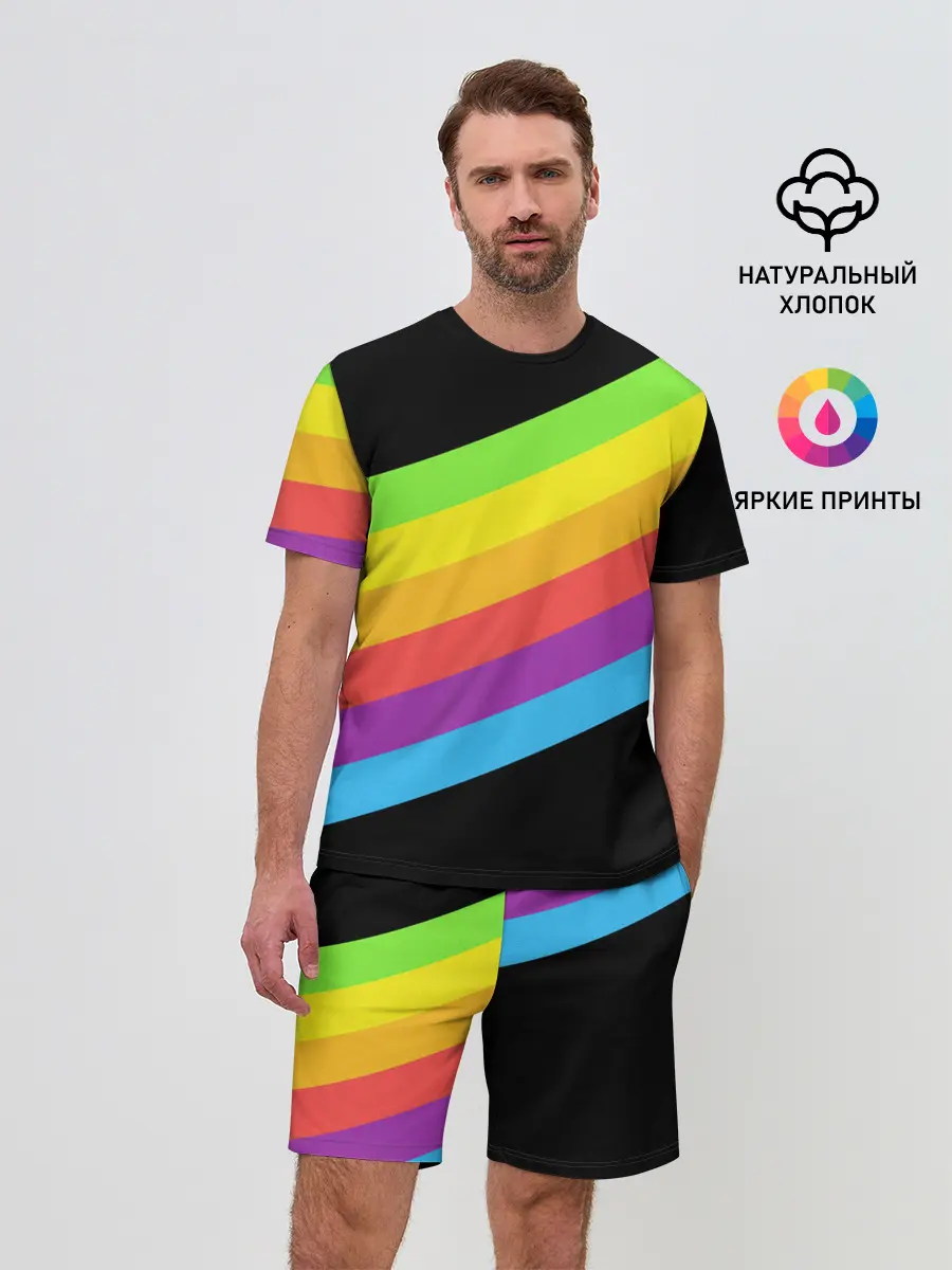 Мужской костюм с шортами / НЕОНОВЫЕ ЛИНИИ