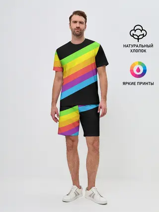 Мужской костюм с шортами / НЕОНОВЫЕ ЛИНИИ