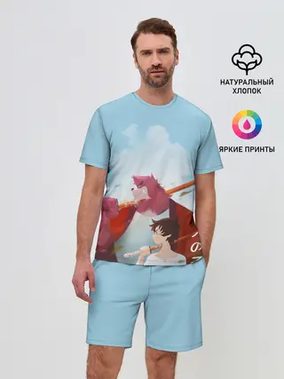 Мужской костюм с шортами / Куматэцу и его ученик