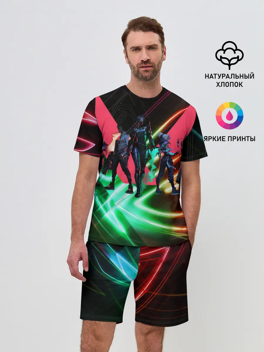 Мужской костюм с шортами / Valorant | Neon
