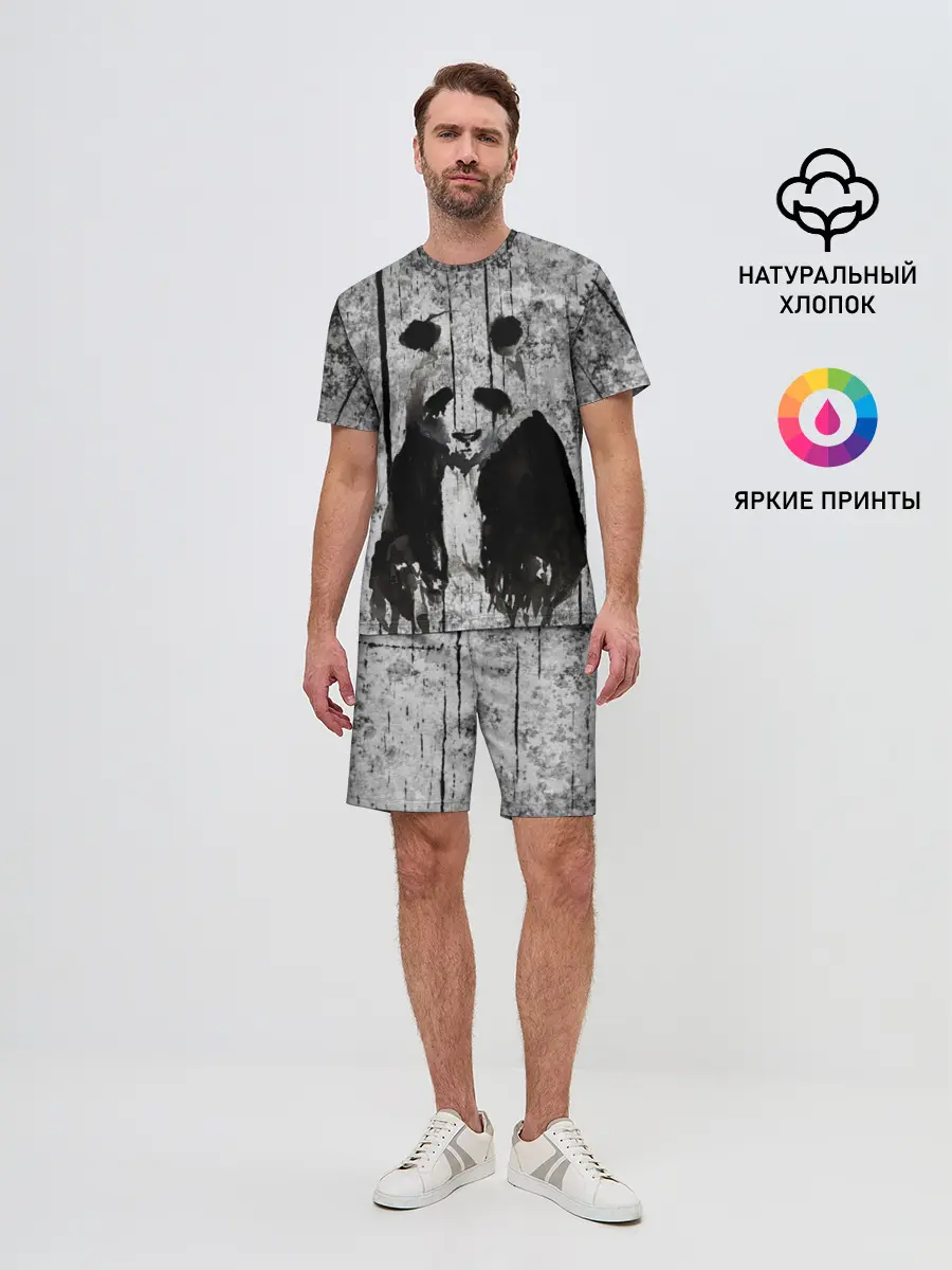 Мужской костюм с шортами / Грустная Панда