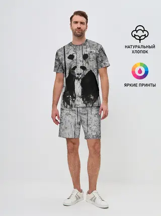 Мужской костюм с шортами / Грустная Панда
