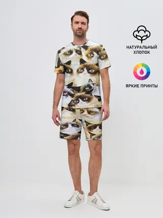 Мужской костюм с шортами / КОТ МЕМ