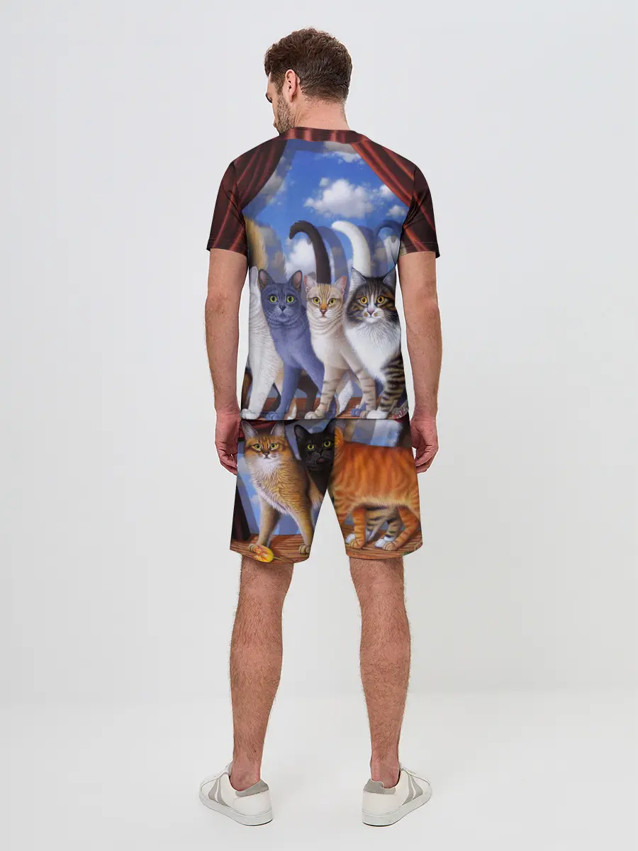 Мужской костюм с шортами / Коты