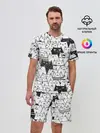 Мужской костюм с шортами / КОТЫ WHITE