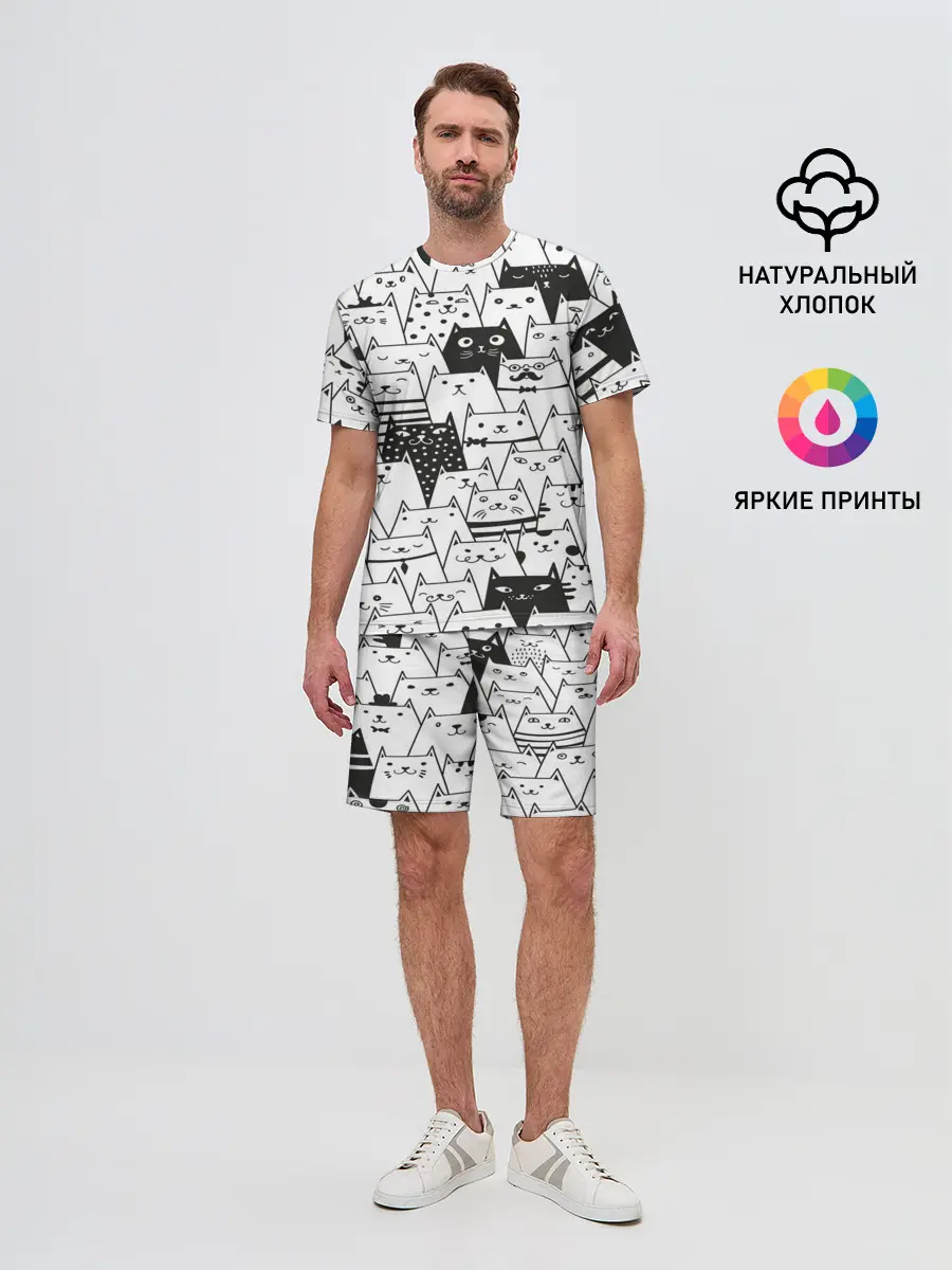Мужской костюм с шортами / КОТЫ BLACK
