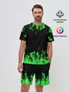 Мужской костюм с шортами / GREEN FIRE | ОГОНЬ