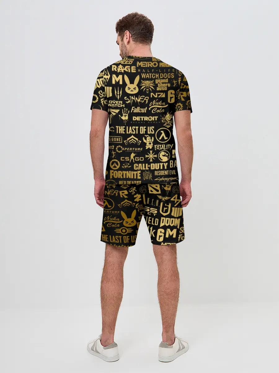 Мужской костюм с шортами / ЛОГОТИПЫ ИГР ЗОЛОТО | GOLDEN