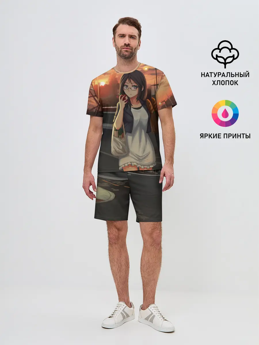 Мужской костюм с шортами / Девочка с продуктами