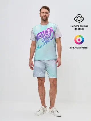 Мужской костюм с шортами / Хвост Феи радужный фон