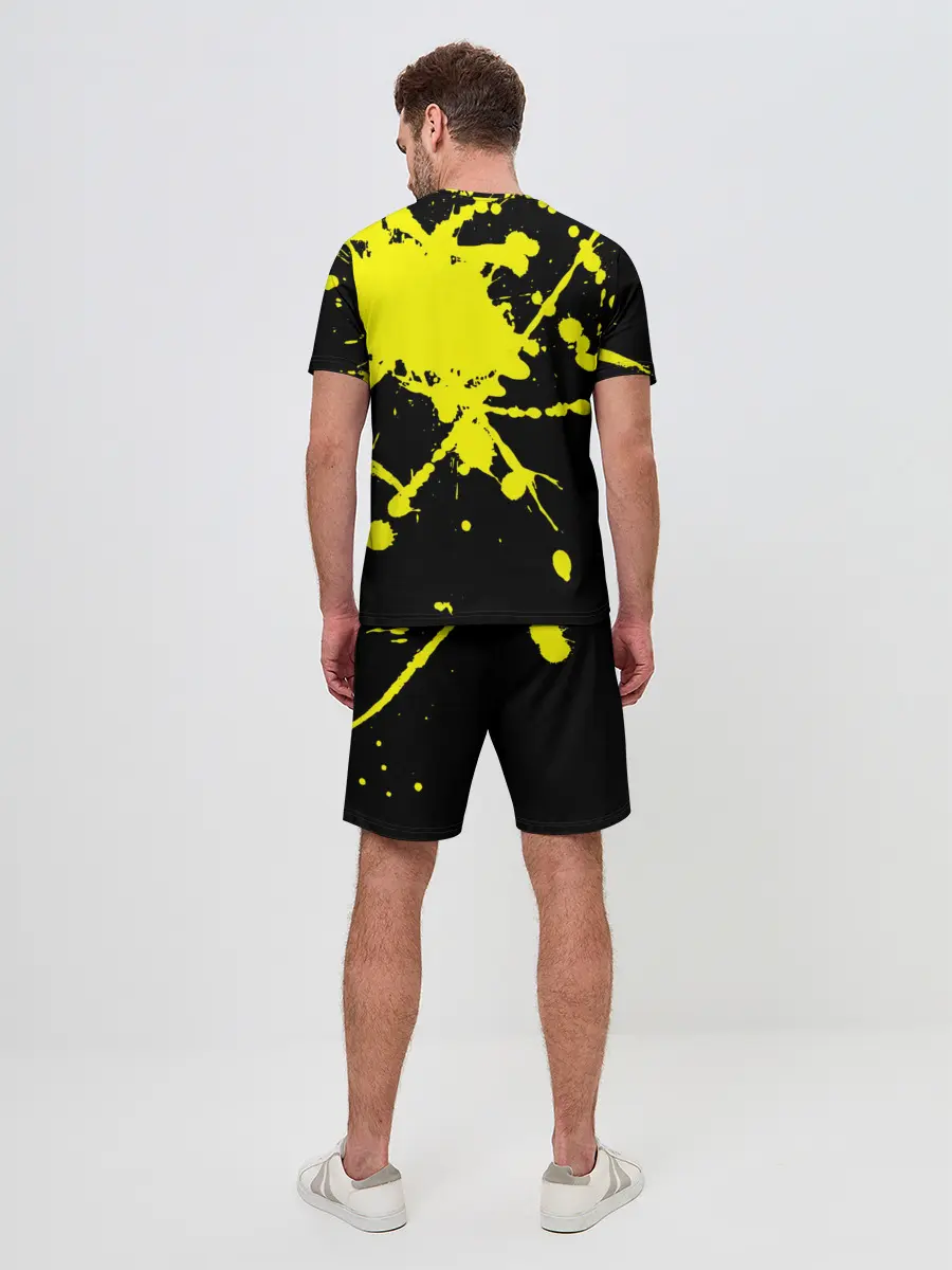 Мужской костюм с шортами / Хвост Феи желтые брызги