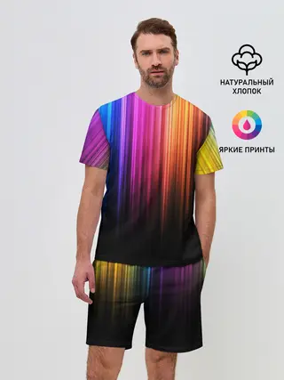 Мужской костюм с шортами / НЕОНОВЫЙ ЦВЕТ