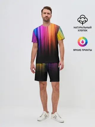 Мужской костюм с шортами / НЕОНОВЫЙ ЦВЕТ