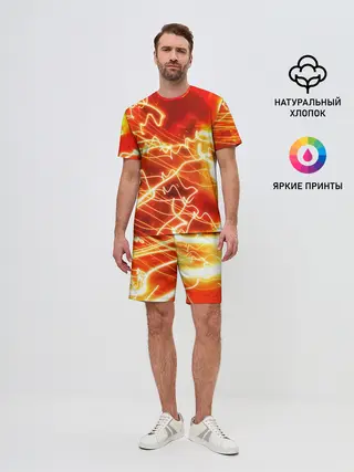 Мужской костюм с шортами / ОГНЕННАЯ МОЛНИЯ