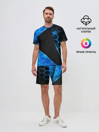 Мужской костюм с шортами / Хвост Феи геометрические соты