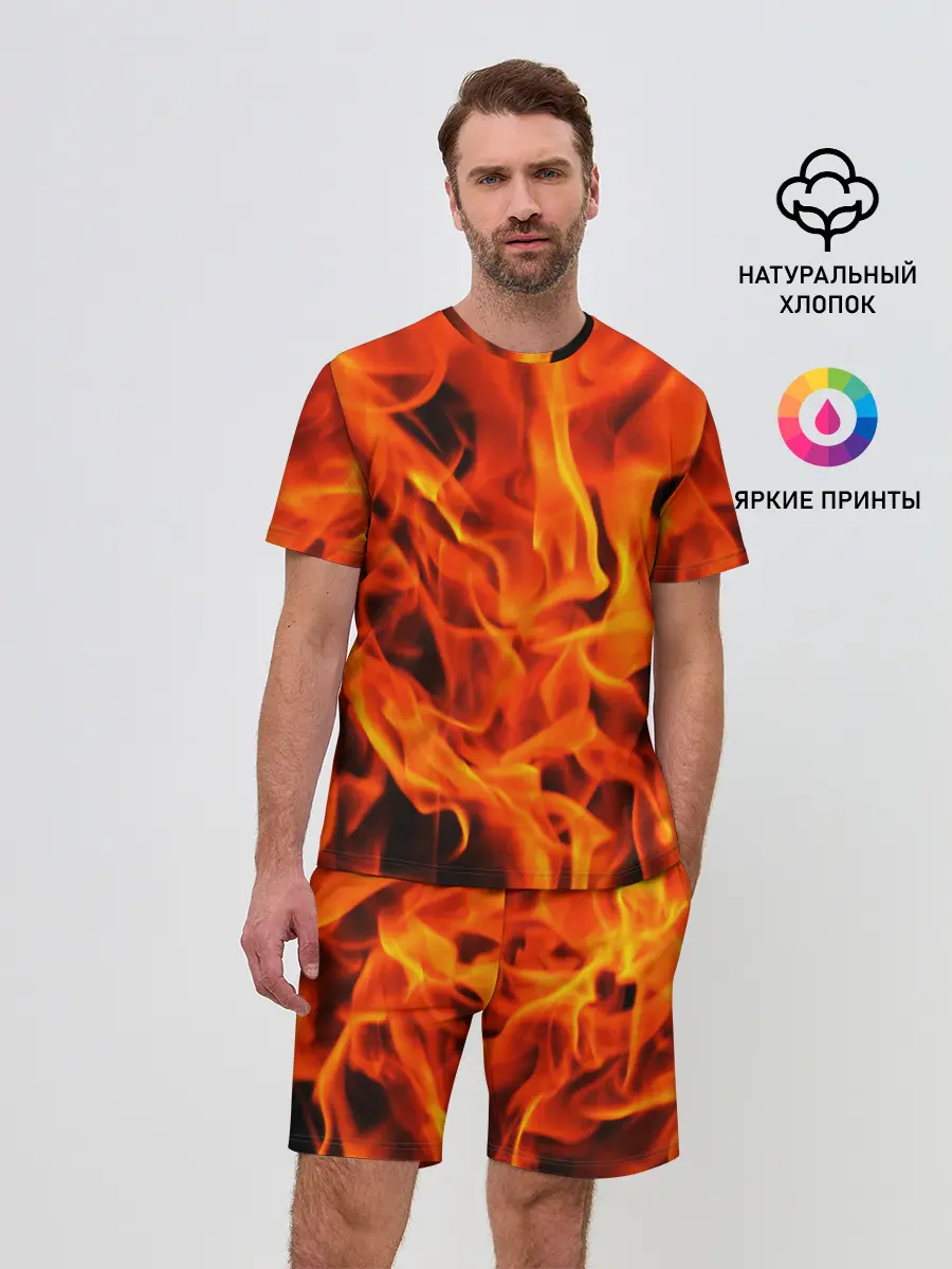 Мужской костюм с шортами / ОГОНЬ
