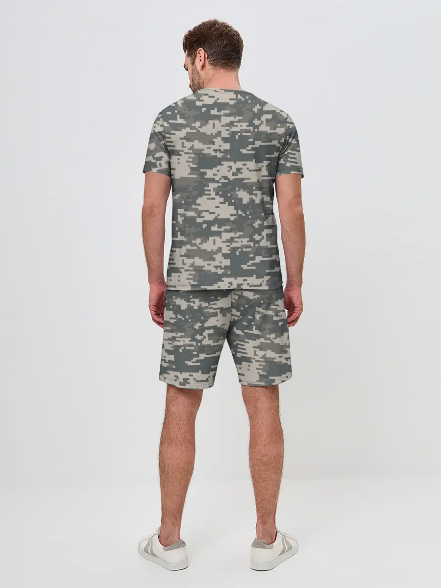 Мужской костюм с шортами / Цифровой камуфляж