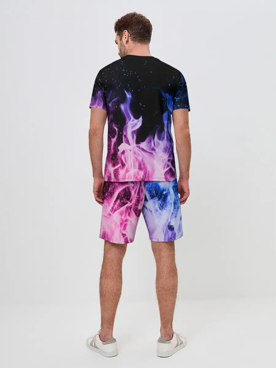 Мужской костюм с шортами / НЕОНОВЫЙ ОГОНЬ