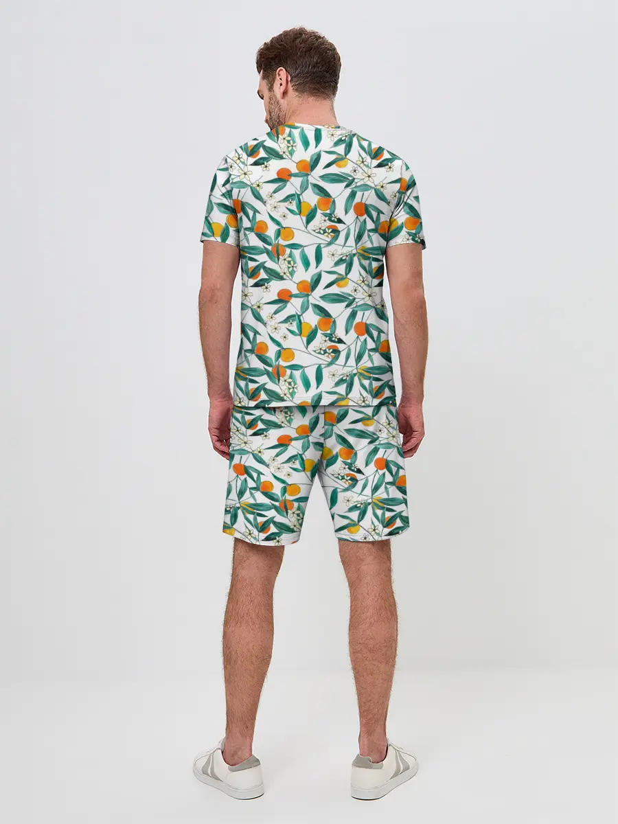 Мужской костюм с шортами / Оранжевое лето