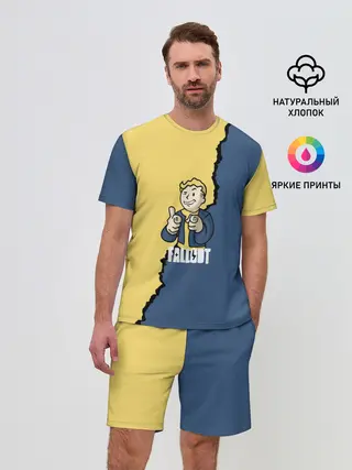 Мужской костюм с шортами / Fallout logo boy