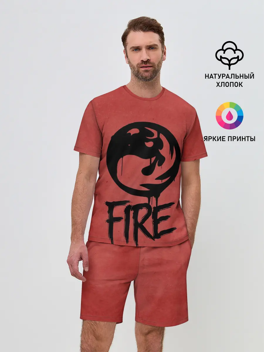 Мужской костюм с шортами / Emblems Fire