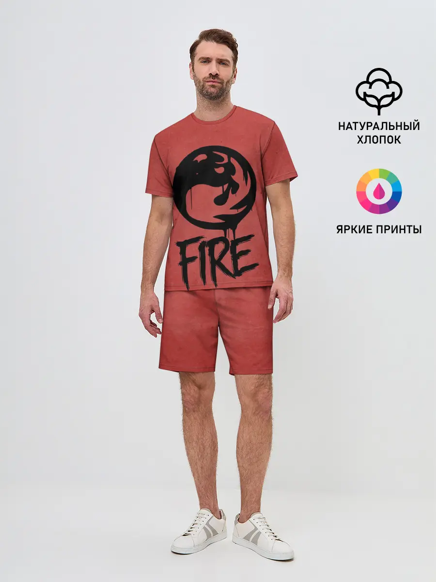 Мужской костюм с шортами / Emblems Fire