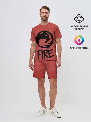 Мужской костюм с шортами / Emblems Fire
