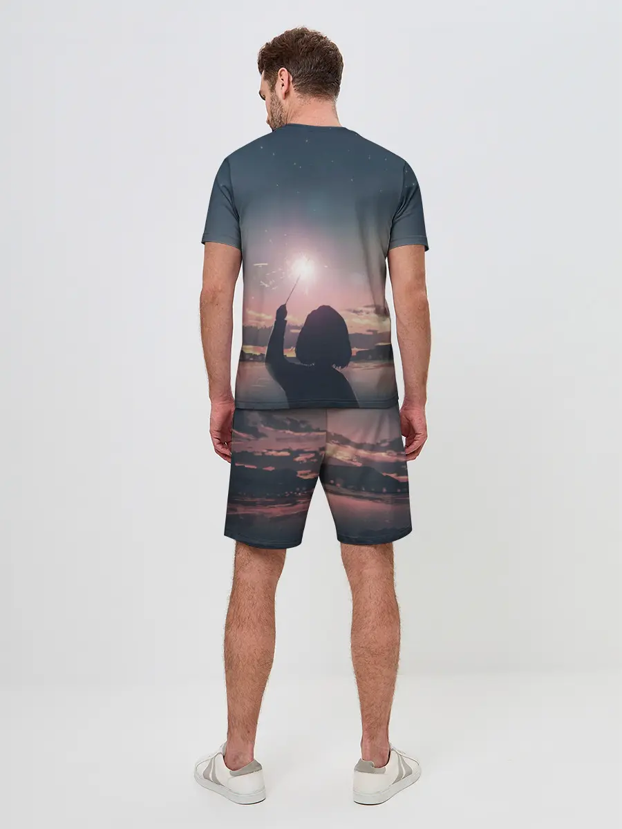 Мужской костюм с шортами / девушка свечение волшебство