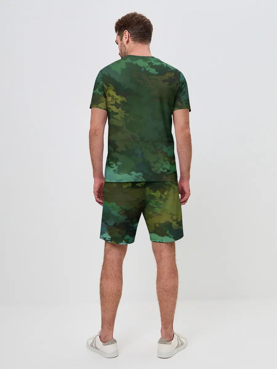 Мужской костюм с шортами / Армейский Камуфляж | Ранний