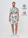 Мужской костюм с шортами / Панды