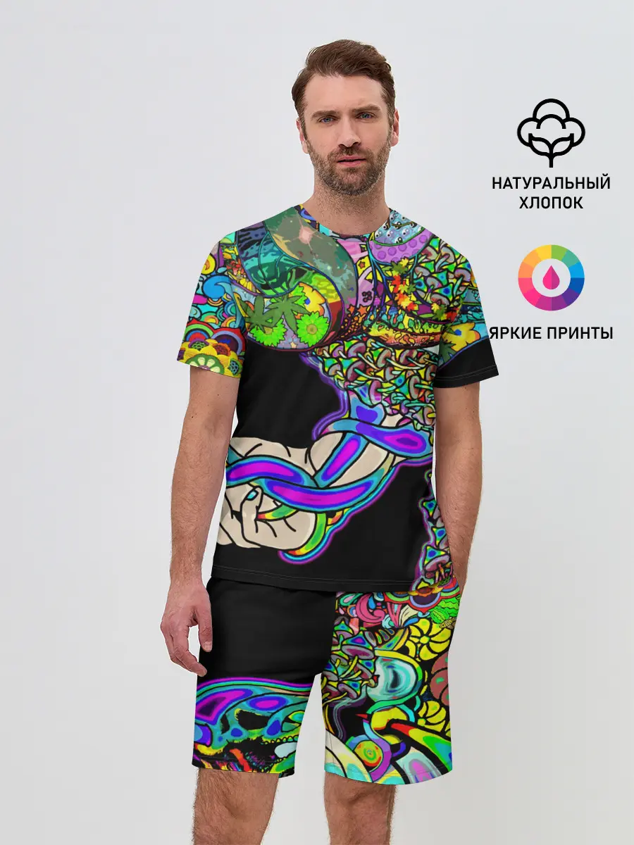 Мужской костюм с шортами / ПСИХОДЕЛИКА NEW