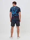 Мужской костюм с шортами / Синяя абстракция