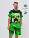 Мужской костюм с шортами / MINECRAFT CREEPER