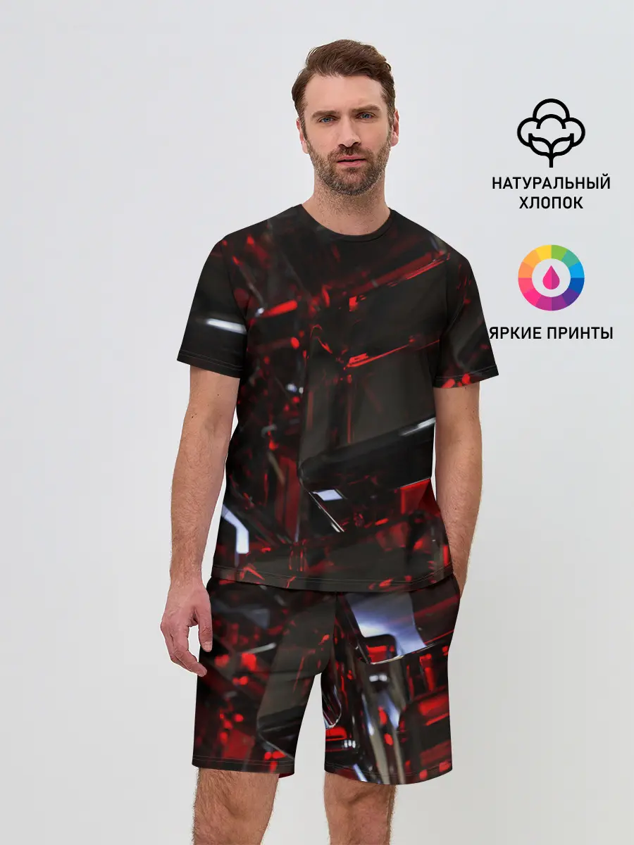 Мужской костюм с шортами / МЕТАЛЛИЧЕСКИЙ