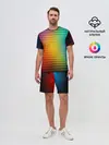 Мужской костюм с шортами / Радужный градиент