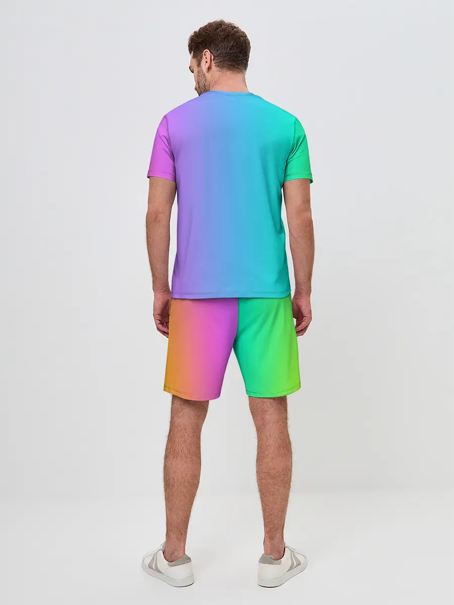 Мужской костюм с шортами / Fairy Tail rainbow