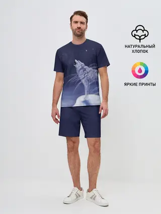 Мужской костюм с шортами / WOLF WHITE