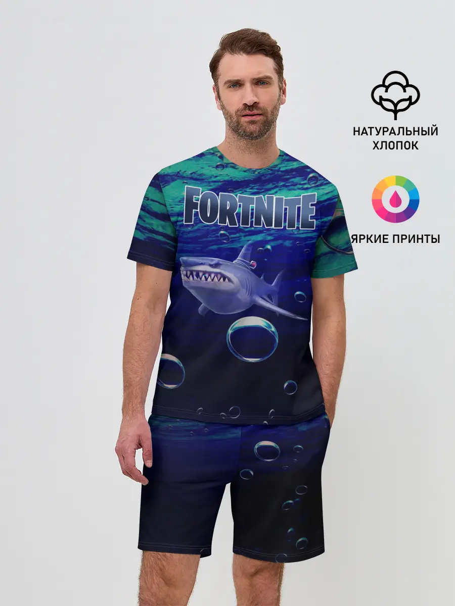 Мужской костюм с шортами / Loot Shark Fortnite