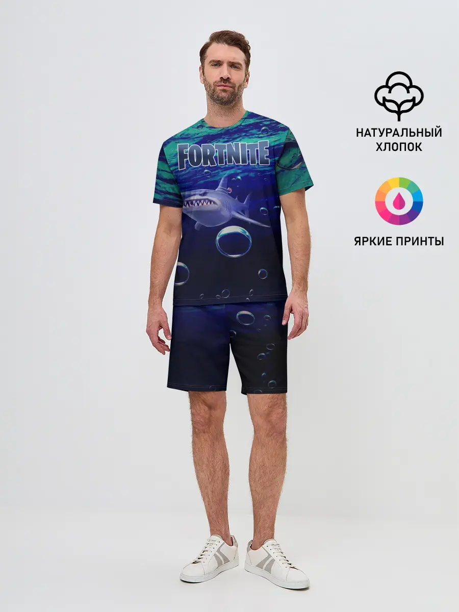 Мужской костюм с шортами / Loot Shark Fortnite
