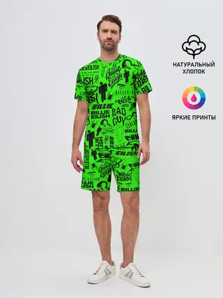 Мужской костюм с шортами / BILLIE EILISH | БИЛЛИ АЙЛИШ LOGOBOMBING