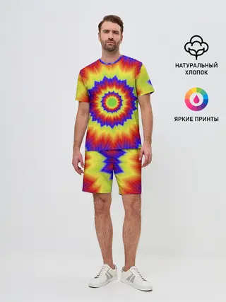 Мужской костюм с шортами / Tie-Dye