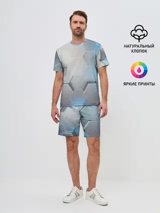 Мужской костюм с шортами / 3D соты